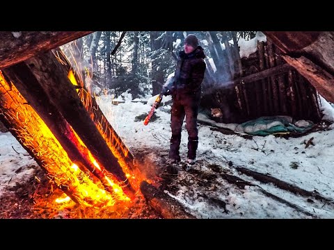 Self Feeding Fire - 14+ Hour Fire - Best all night Fire for Survival & Bushcraft