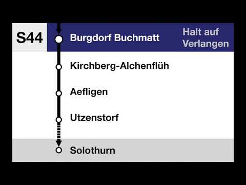 BLS Ansagen - S44 Thun – Bern – Solothurn (Teilstrecke BN-SO)