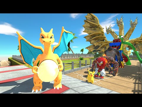 Charizard vs Ghidorah OASIS DEATH RUN - Animal Revolt Battle Simulator