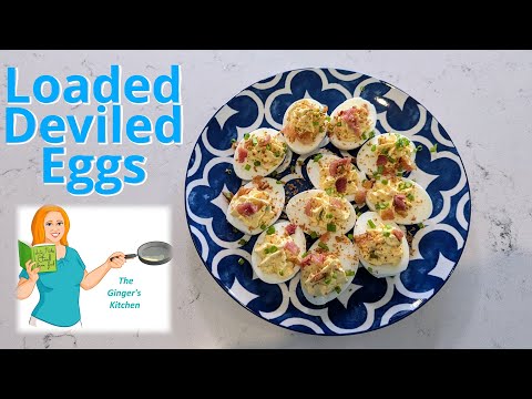 Loaded Deviled Eggs, Great for holiday parties!