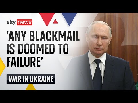 'Any blackmail is doomed to failure,' Vladimir Putin warns