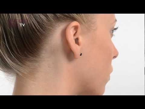 FEG23 U - Sapphire 5mm x 4mm 18K Yellow Gold Earrings