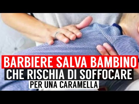BARBIERE SALVA BAMBINO CHE RISCHIA DI SOFFOCARE CON UNA CARAMELLA: "GRAZIE ALLA MANOVRA DI HEIMLICH"
