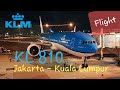 KLM Airlines Jakarta Kuala Lumpur Boeing 777 300ER Economy Class Flight Report