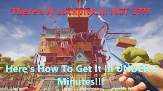 How To Find The Lockpick In Hello Neighbor ACT 3!!! Xbox One Version