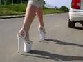 8 Inch Platform High Heels Walk