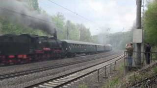 preview picture of video 'Parallelfahrt 01, 41, 50, 58 und V 100 Dampfloktreffen Bebra'