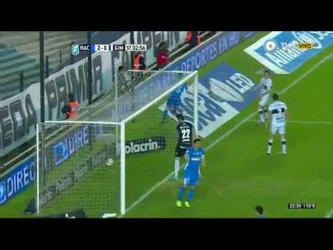 Gol de Barsottini (en contra). Racing 2 - Gimnasia LP 0 | Primera División 2015 - Fecha 23