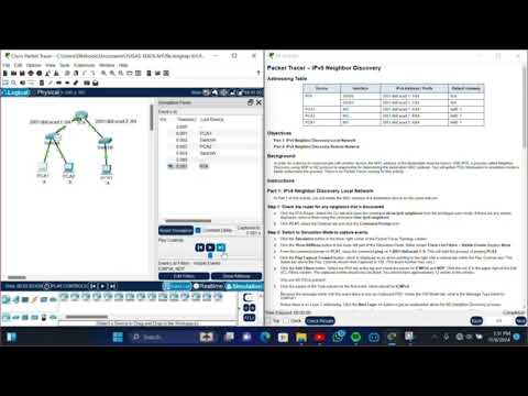 9.3.4 Packet Tracer - Ipv6 Neighbor Discovery