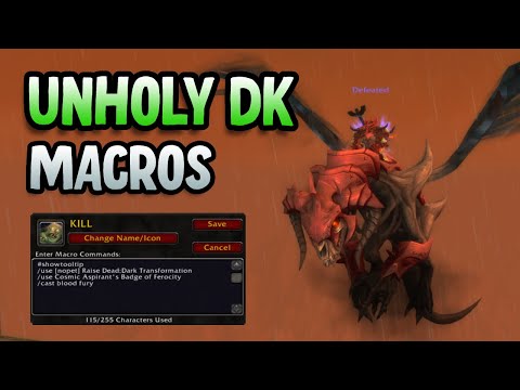 Unholy DK Macros - 9.2 Shadowlands Death Knight