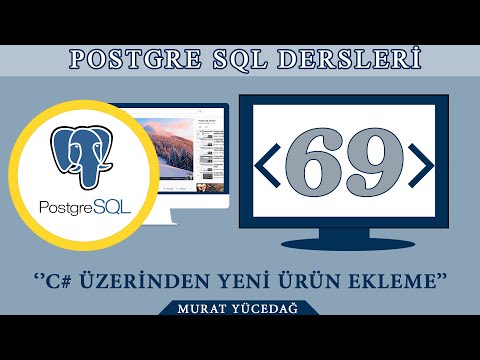 PostgreSQL Ders 69 C# Üzerinden Yeni Ürün Ekleme