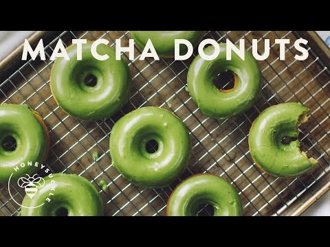 抹茶の焼きドーナツ ハニーサックル (Matcha Green Tea Baked Donuts - Honeysuckle)