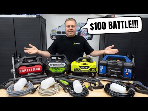 $100 Budget Pressure Washer's for Car Washing | Ryobi | Greenworks | Craftsman | Westinghouse