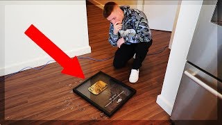 DESTROYING INFINITE LISTS GOLD PLAY BUTTON GONE WRONG! (Revenge Prank On My Roommate)