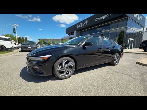 2025 Hyundai Elantra in Black for sale at Clarington Kia in Bowmanville, ON
