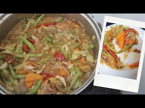 How To Make Minced Beef Vegetable SAUCE | (Ground beef...