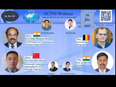 ACNS Webinar- Jan 7 -Evolution of Concepts in Epilepsy Surgery & Endoscopic approach to Third Vent