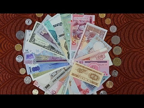 WORLD CURRENCY COLLECTION OF 37 COUNTRIES !!! (BANKNOTES AND COINS)