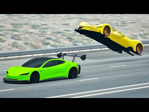 Tesla Roadster GTR vs 2025 Ferrari Piero vs Lamborghini Veneno GTR - Drag Race 20 KM