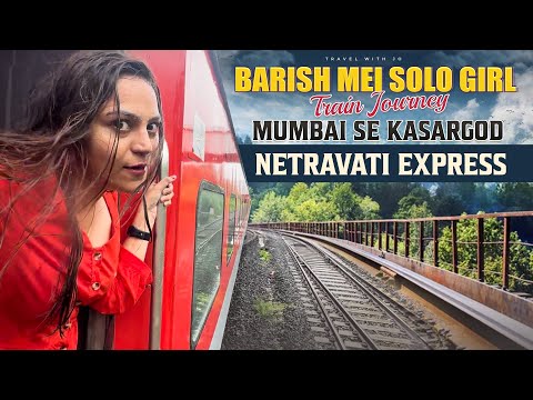 Netravati Express || Konkan Railway Route Ka maza 😍 in Monsoon || Mumbai to Thiruvananthapuram