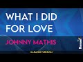 What I Did For Love - Johnny Mathis (KARAOKE)