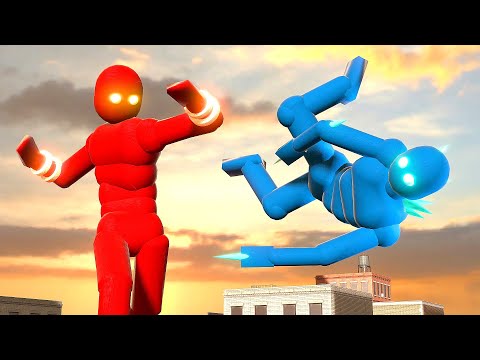 Super Sonic Speed NPC fights the Smart AI! (with Active Ragdoll Physics)