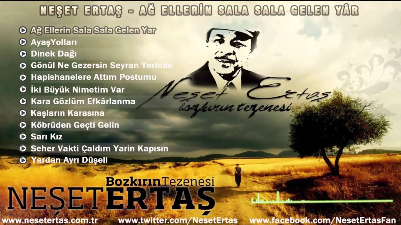 Neşet Ertaş - Ağ Elerin Sala Sala Gelen Yar - Piyano, gitar, bağlama, melodika, flüt, org Notası