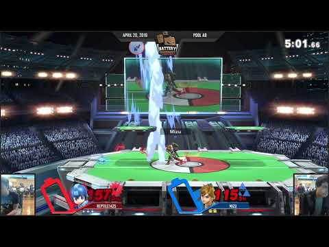 Battery Basement: Lights Out - Reptile1425 (Mega Man) Vs. Mizu (Link, Pokémon Trainer) - Pool A8