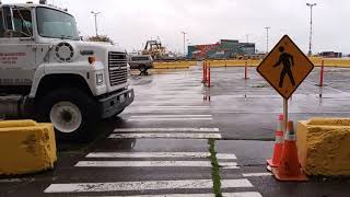 Walk route from bus stop to Seattle Smith Cove Cruise Terminal at Pier 91