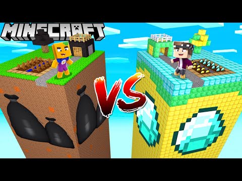 HOMELESS TOWER vs. MILLIONAIRE TOWER in Minecraft!