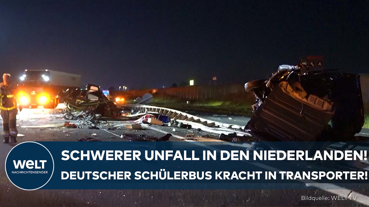NIEDERLANDE: Deutscher Schülerbus kracht in Transporter! Acht Menschen teils schwer verletzt!