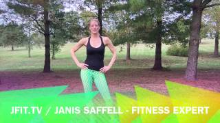 How to do a Power Squat Side Kick for a beautiful booty | JanisSaffell.com