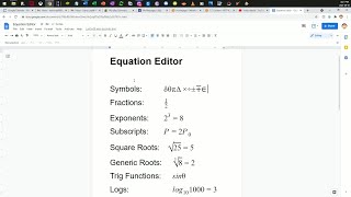 Equation Editor - Google Docs