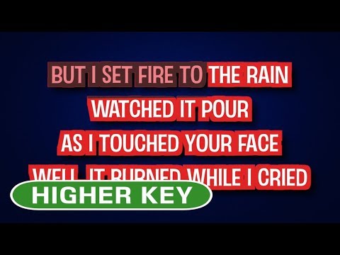 Adele - Set Fire To The Rain | Karaoke Higher Key