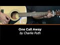 One Call Away Charlie Puth Easy Guitar Tutorial Cover With Chords Guvna Guitars