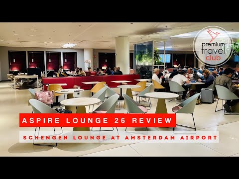 Aspire Lounge 26 no Aeroporto Schiphol de Amsterdã (área Schengen)