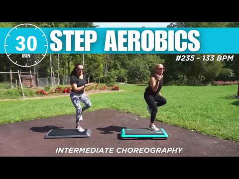 30-Min Intermediate Step Aerobics 💃 Music, Choreo & Serious Sweat! #235