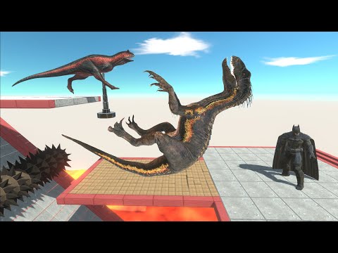 Jump over spike with deadly wooden grinder - Animal Revolt Battle Simulator