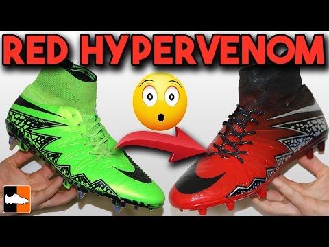 How To Make Red Limit Hypervenom - Nike Spray Paint Custom Boots Video
