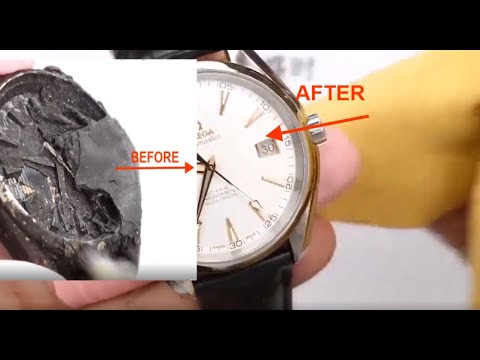 How to restore burnt Omega Watch | Restoration Videos | Reaction on restoration of Omega Watch