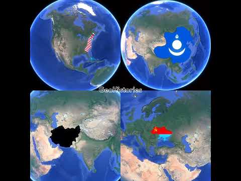 Evolution of USA, Mongolia, Afghanistan and Ukraine #maps #history #historymap