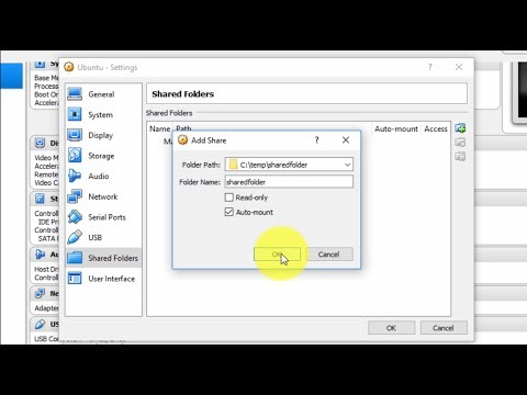 VirtualBox Tutorial 10 -  Create Shared Folder between Windows Host and Ubuntu Guest OS Video