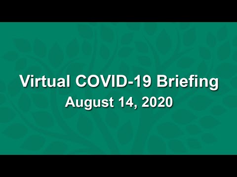 Virtual COVID-19 Briefing - August 14, 2020
