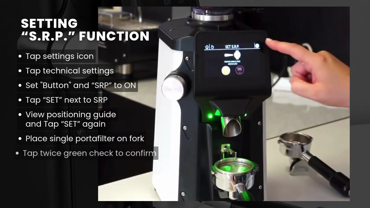 Quamar A01 Coffee Grinder - Step 10: Setting "S.R.P." Function