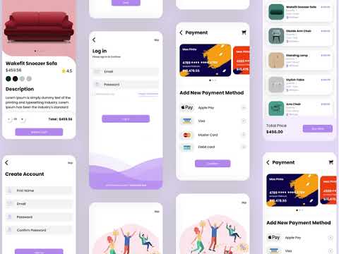 Furniture Shop Mobile App Design Template