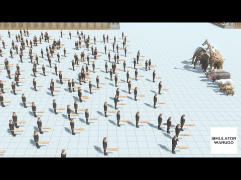 300 Angry Joe Human vs ALL TEAMs Animal Revolt Battle Simulator