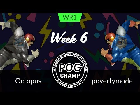 Pog Champ Summer Series #6 Melee - WR1 - Octopus (Falcon) vs povertymode (Falcon)
