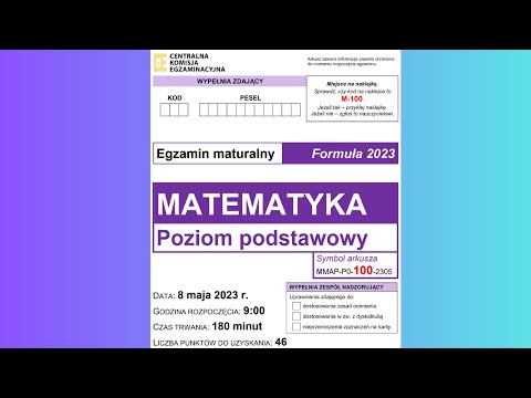 🦉 Matura z matematyki - maj 2023 - poziom podstawowy - Formuła 2023 👍