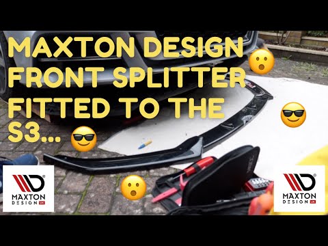 MAXTON DESIGN FRONT SPLITTER FITTED TO THE S3 #maxtondesign #frontsplitter #audis3 #emojicarmods