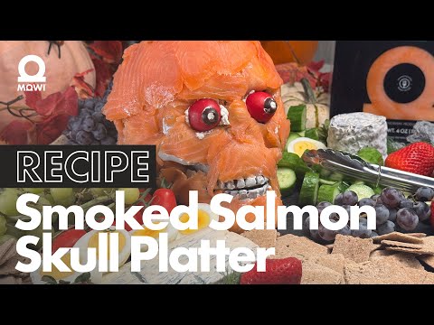 Spooky Smoked Salmon Skull Platter Recipe for Halloween!